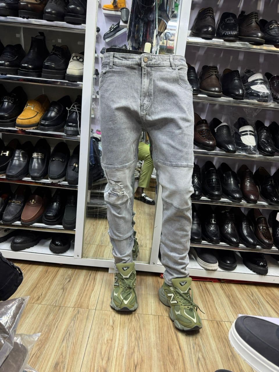 Ash Faded Distressed Skinny Jeans