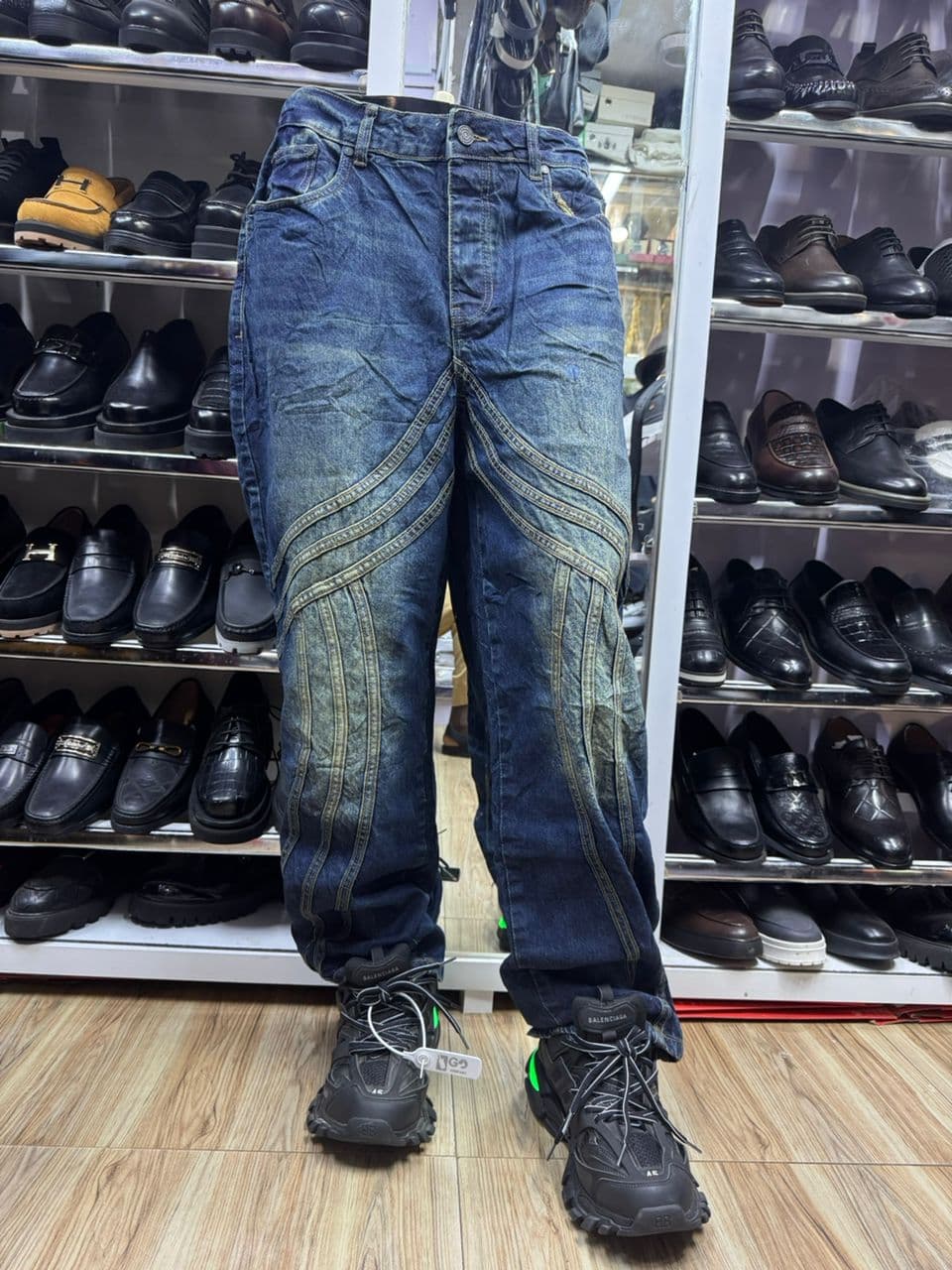 Aviator Contrast-Stitch Jeans