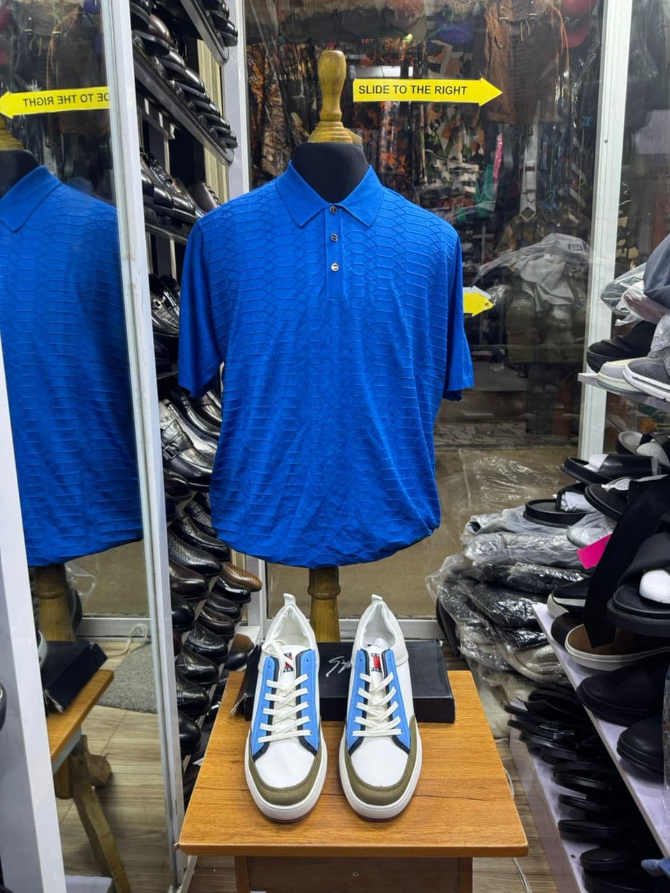 Azure Textured Knit Polo