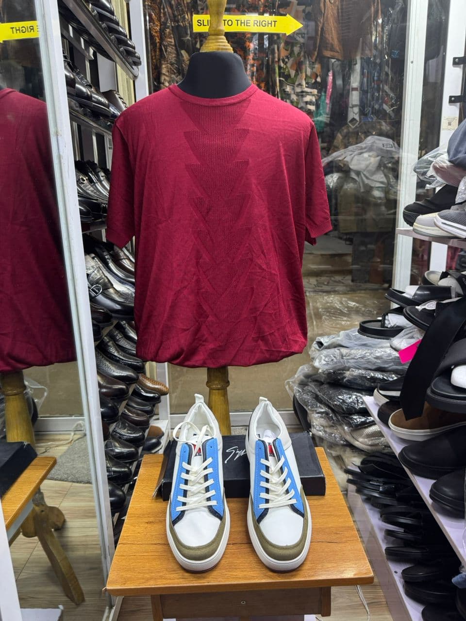 Bordeaux Textured Crew Tee