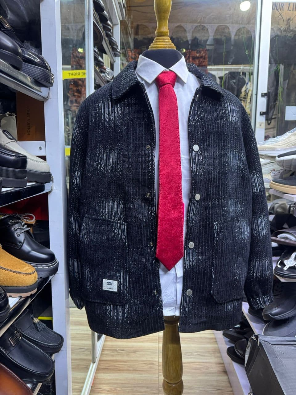 Brooklyn Charcoal Textured Chore Jacket