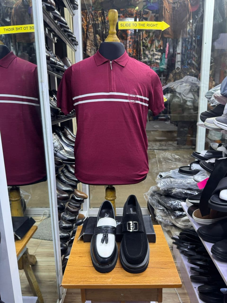 Burgundy Reign Striped Polo