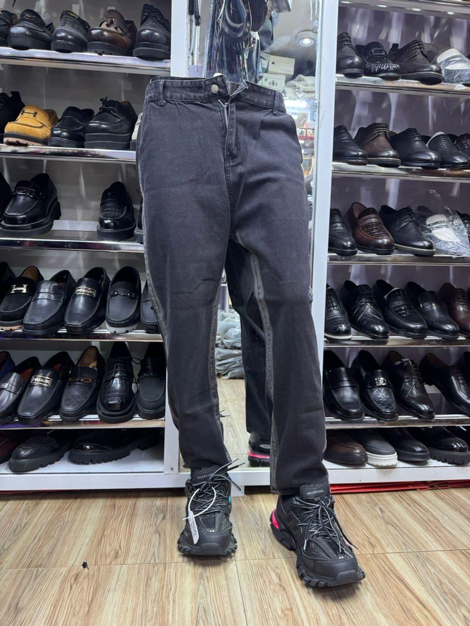Charcoal Slate Straight Jeans