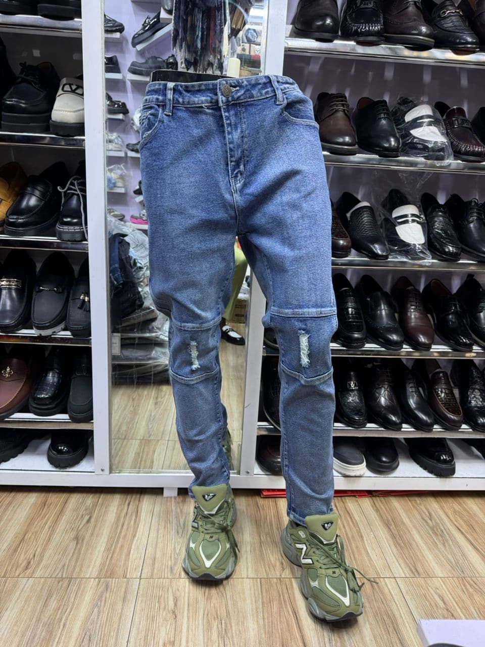 Cobalt Drift Distressed Jeans
