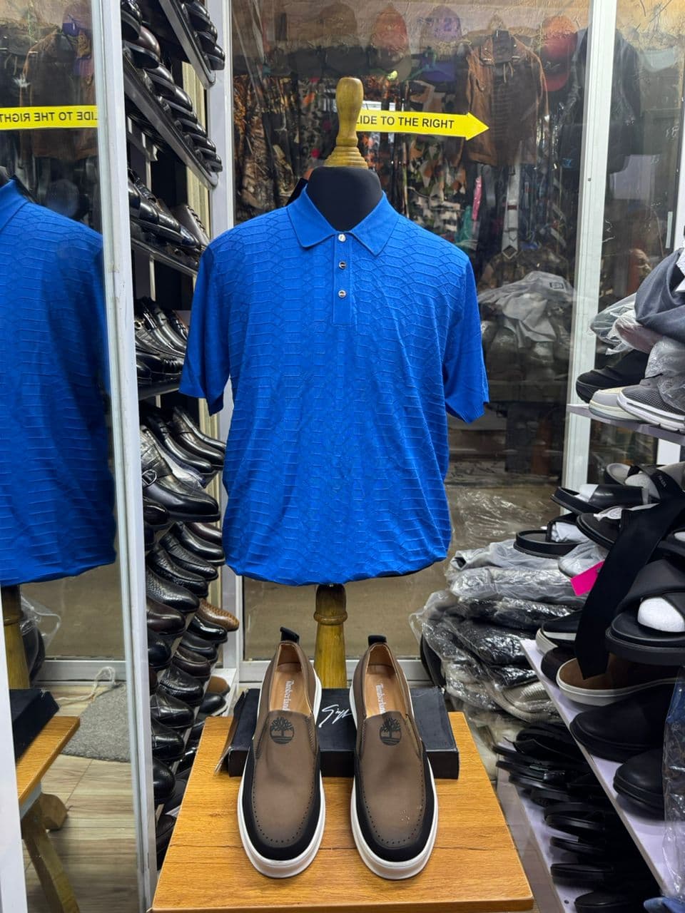 Cobalt Textured Knit Polo