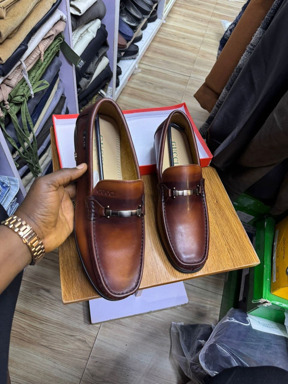 Cocoa Bit Leather Loafers