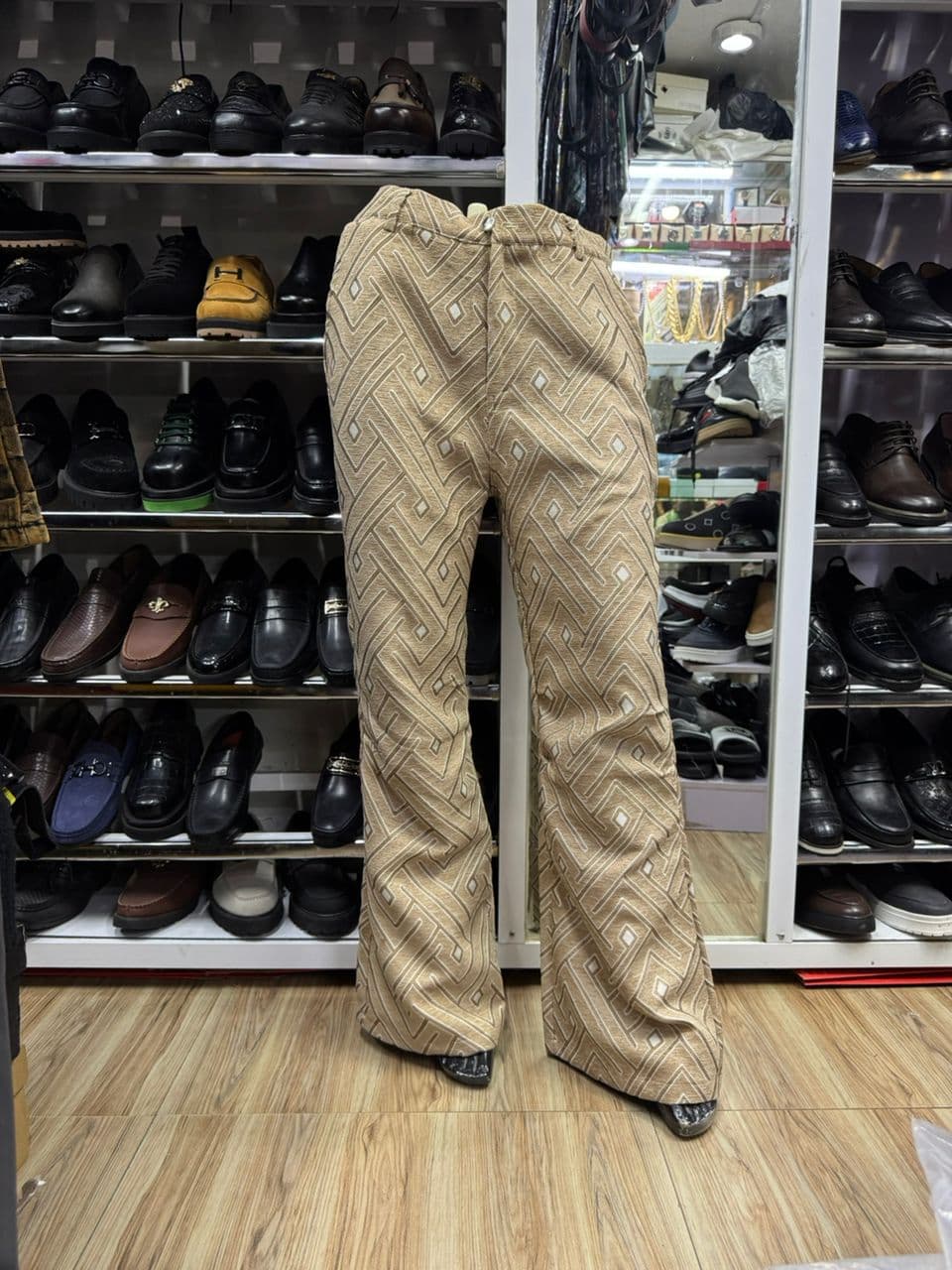 Geo Diamond Flared Trousers
