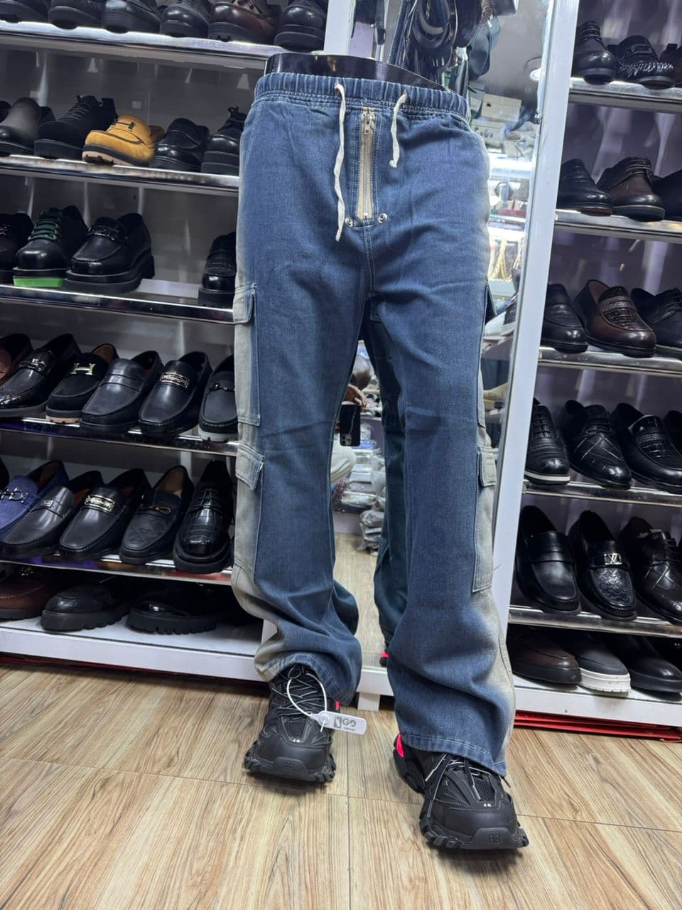 Indigo Utility Cargo Jeans