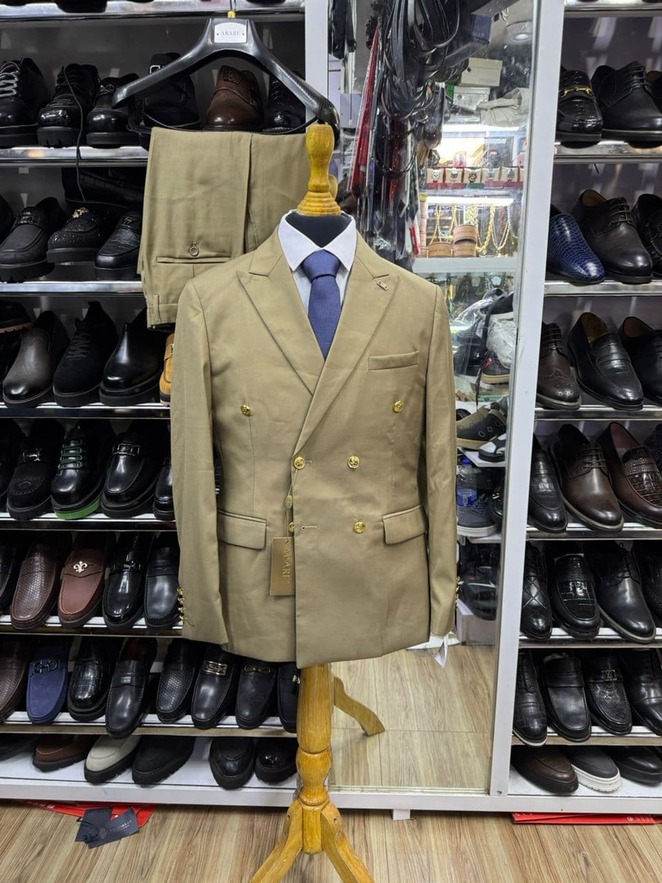 Khaki Imperial Double-Breasted Suit