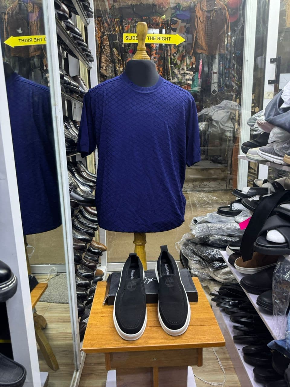 Navy Cipher Textured Tee