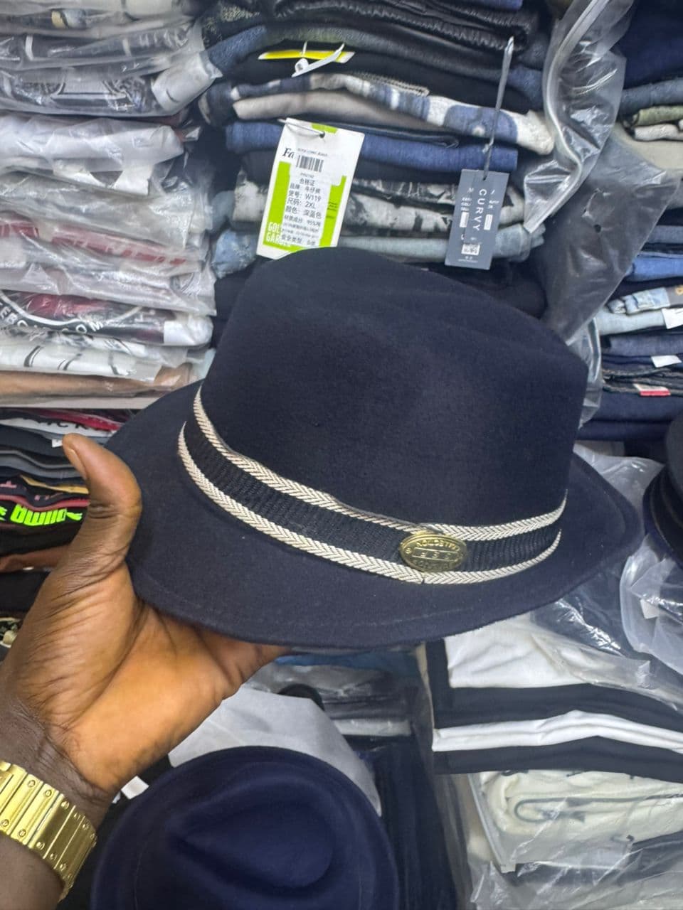 Navy Riviera Fedora