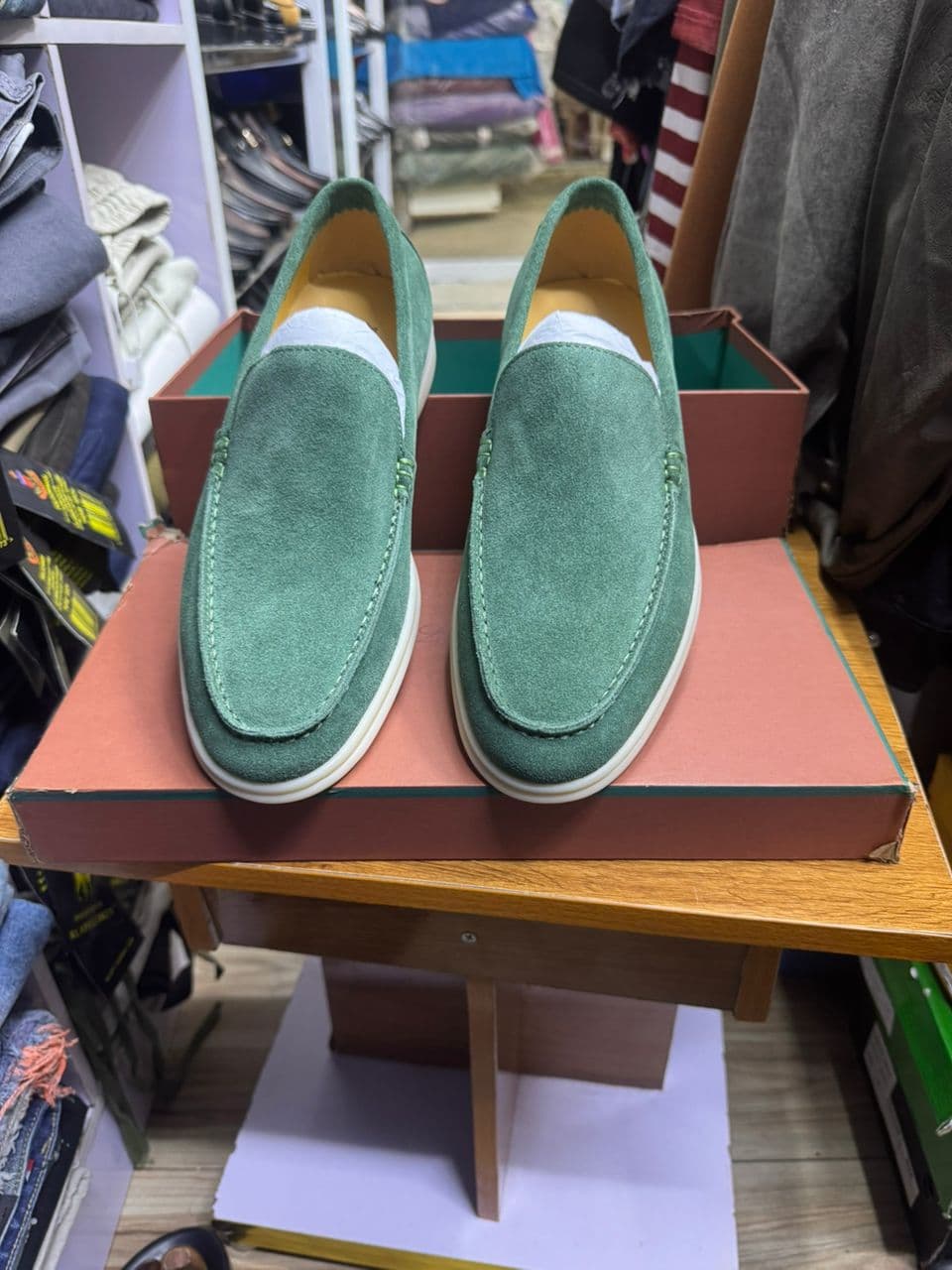 Portofino Sage Suede Walk Loafers