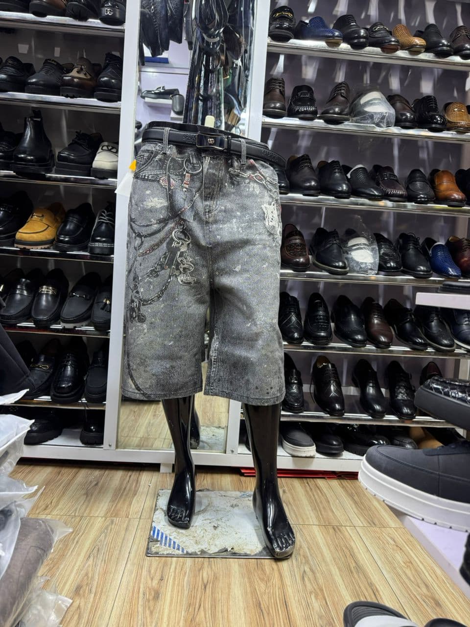 Renegade Chained Denim Shorts