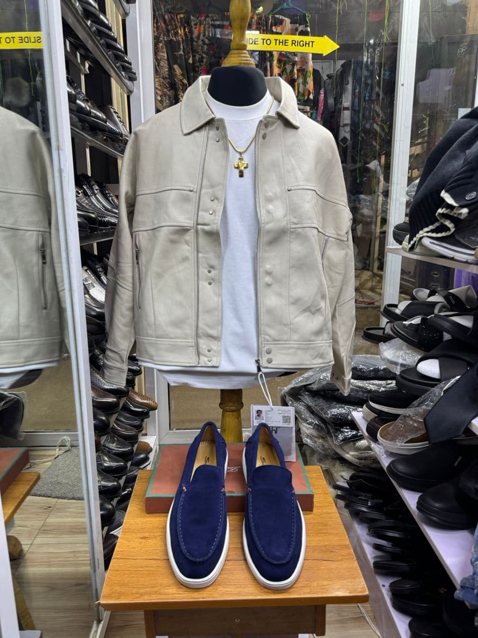 Sandstone Suede Trucker Jacket