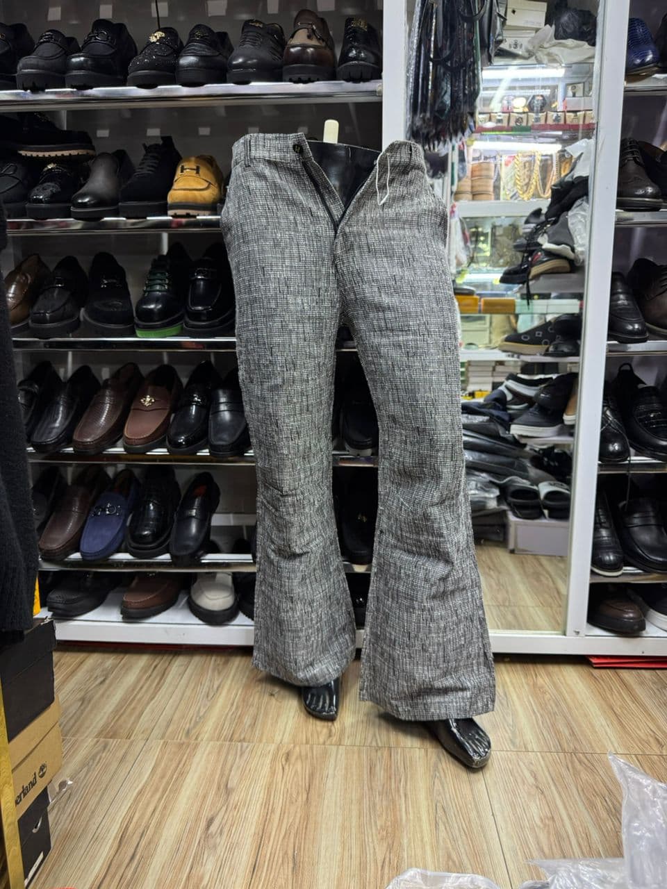 Slate Flared Tailored Trousers