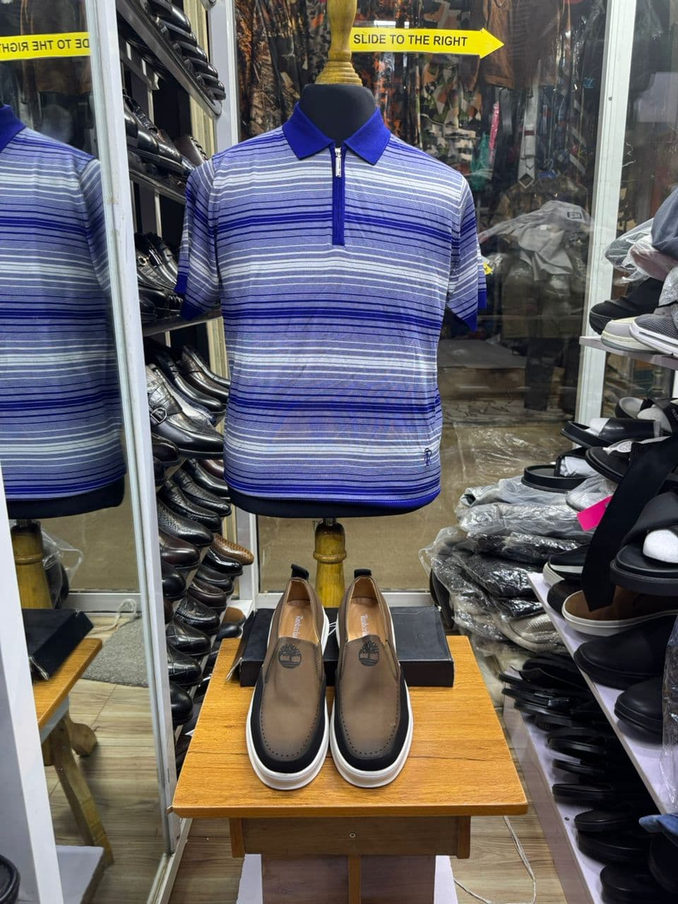 Tidal Stripe Quarter-Zip Polo
