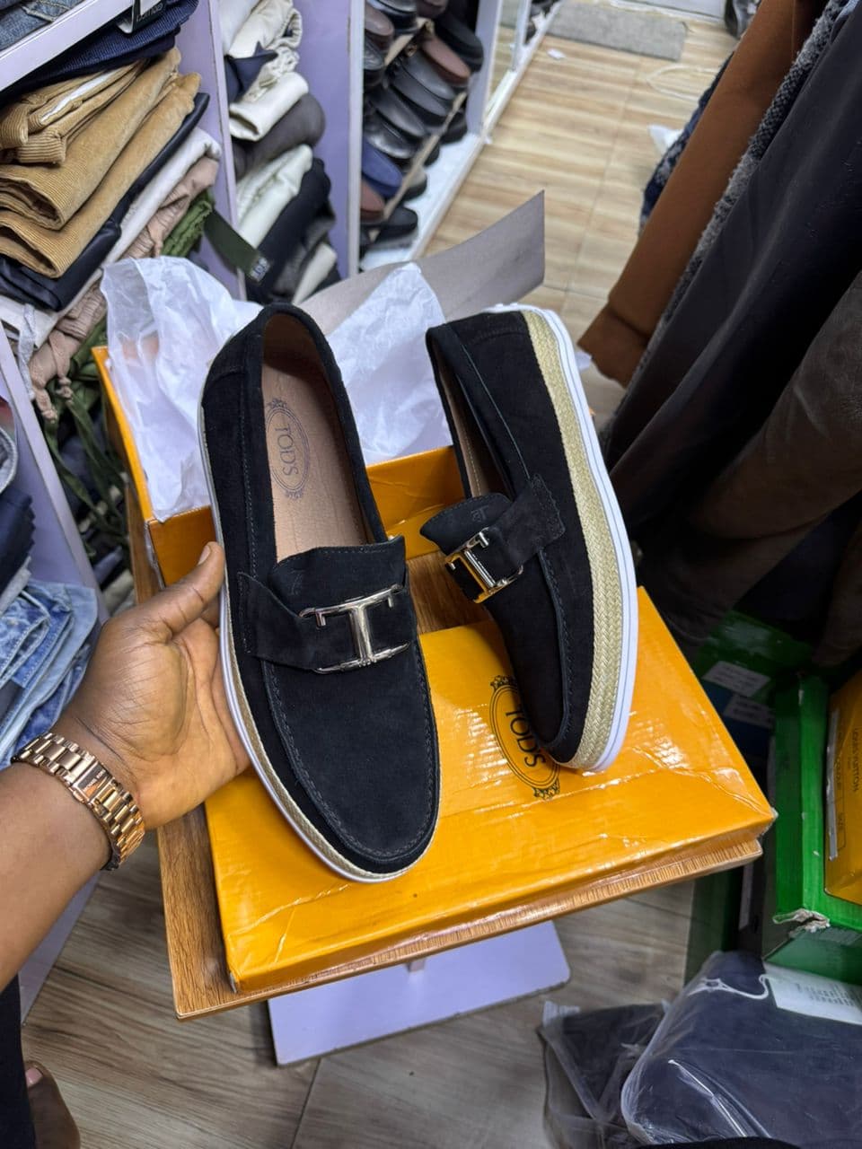 Tod's Suede T-Buckle Loafer