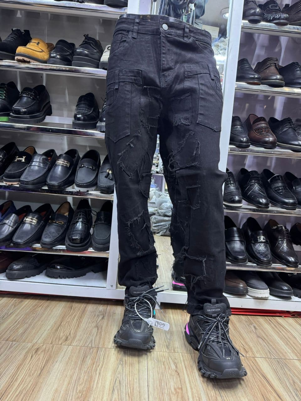 Vandal Black Destroyed Jeans